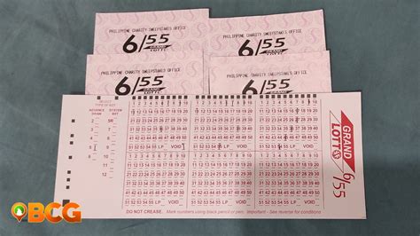 6/55 lotto card